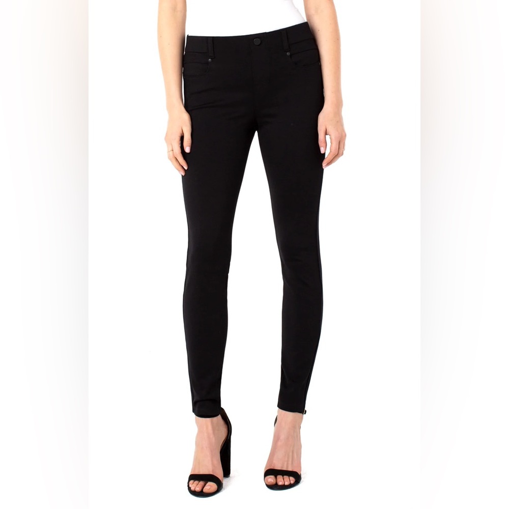 Women's Liverpool Jeans Gia Glider Pull On Pants Stretch - Black size 8